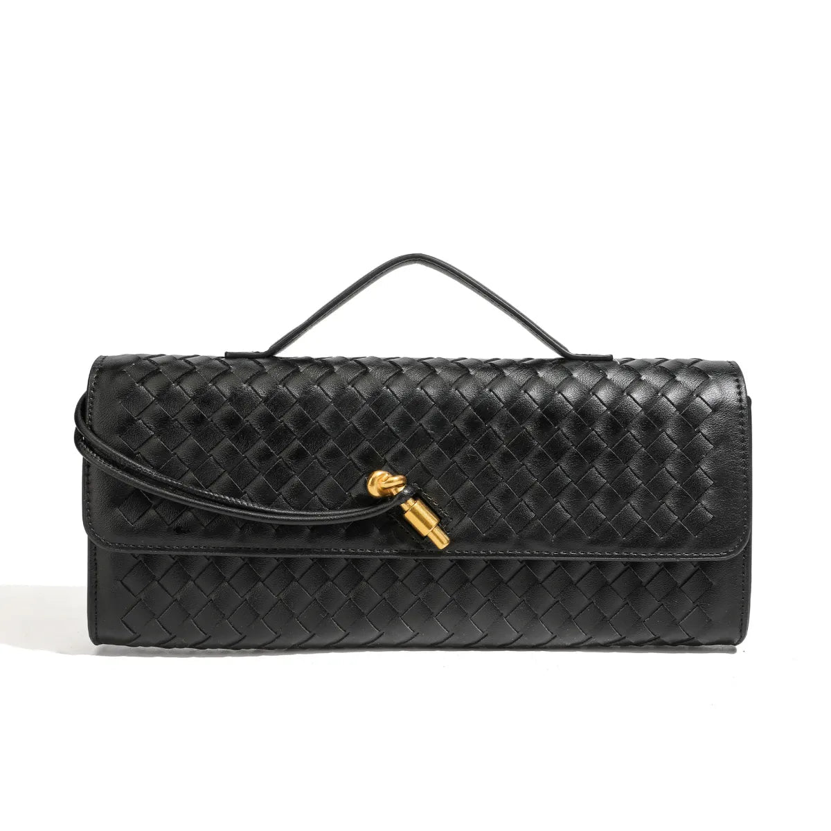 Black Woven Handbag