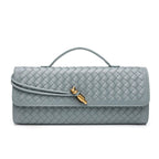 Haze Blue Woven Handbag