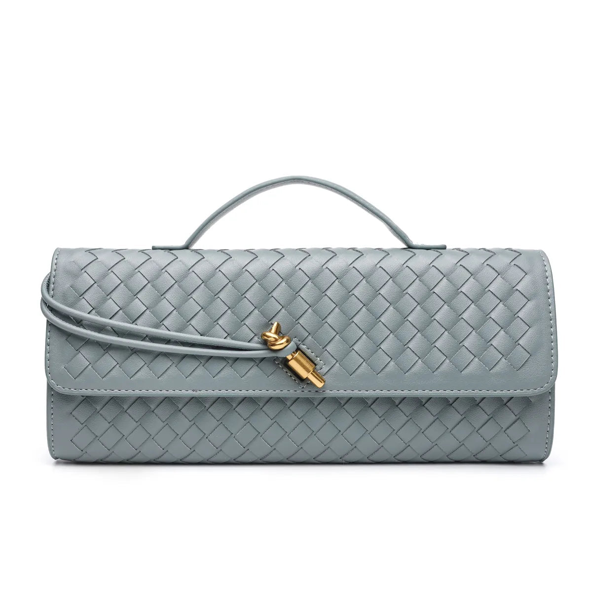 Haze Blue Woven Handbag