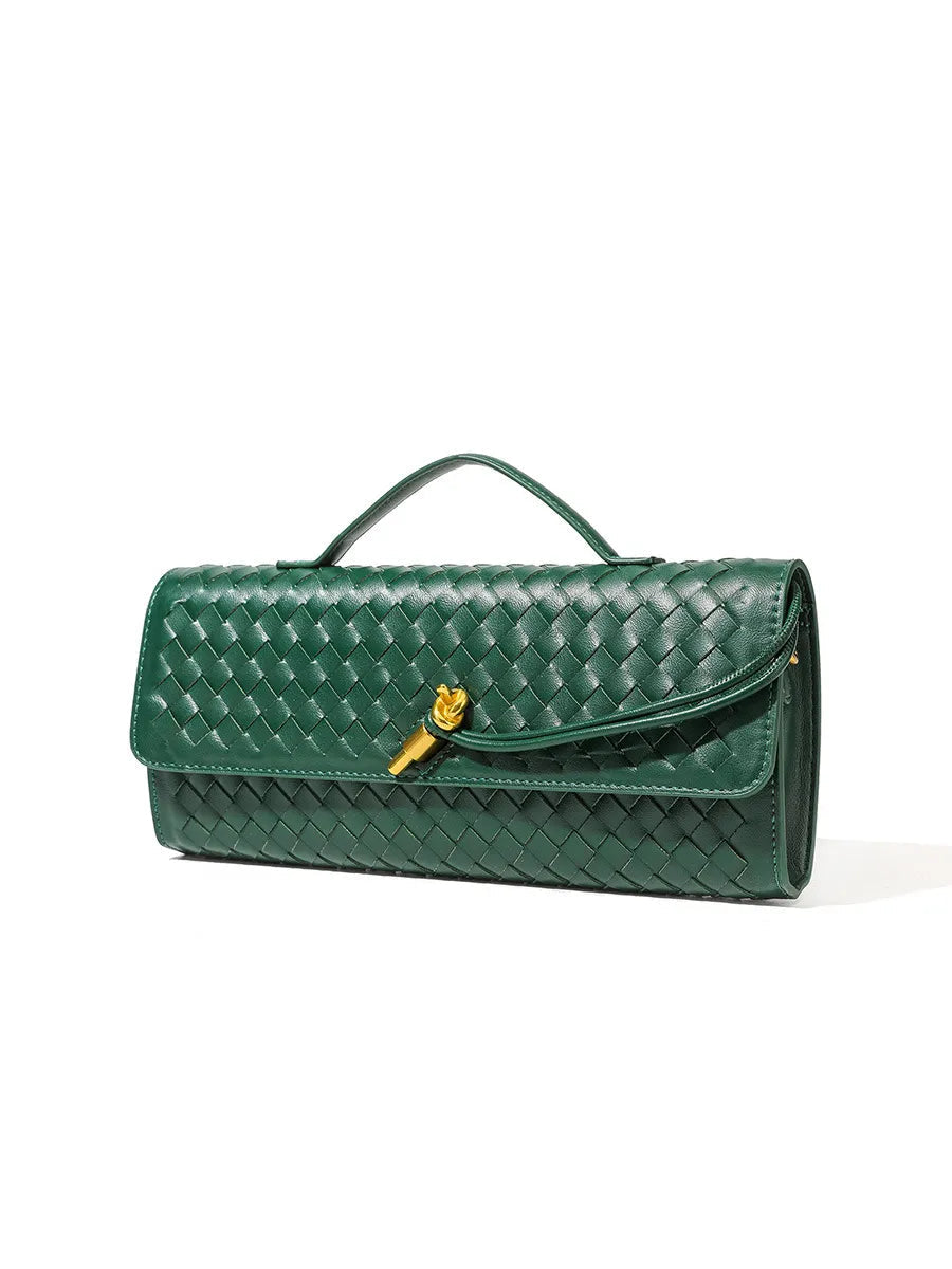 Brown Woven Handbag