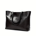 Black Glossy Leather Handbag