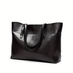 Black Glossy Leather Handbag