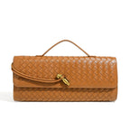 Brown Woven Handbag