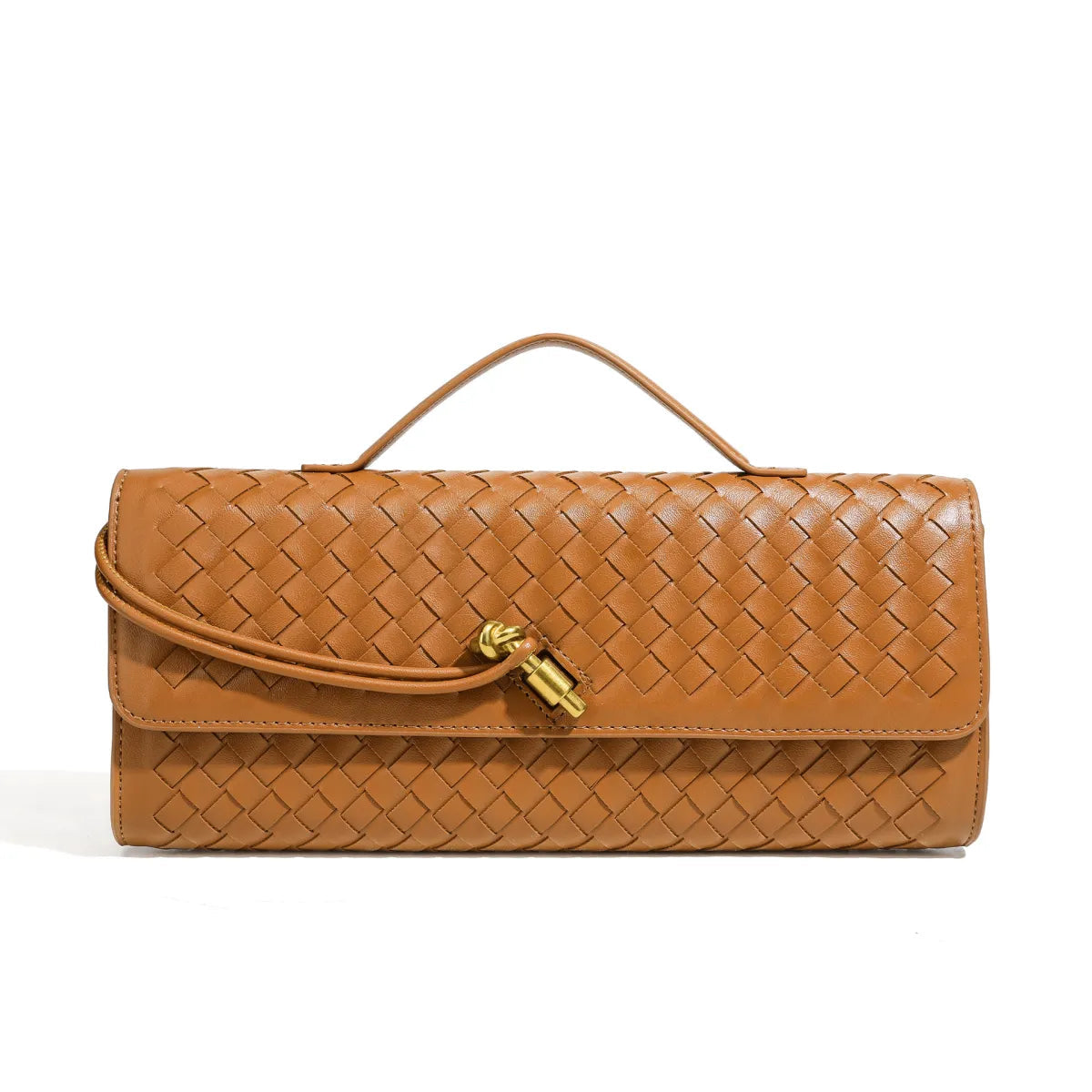 Brown Woven Handbag
